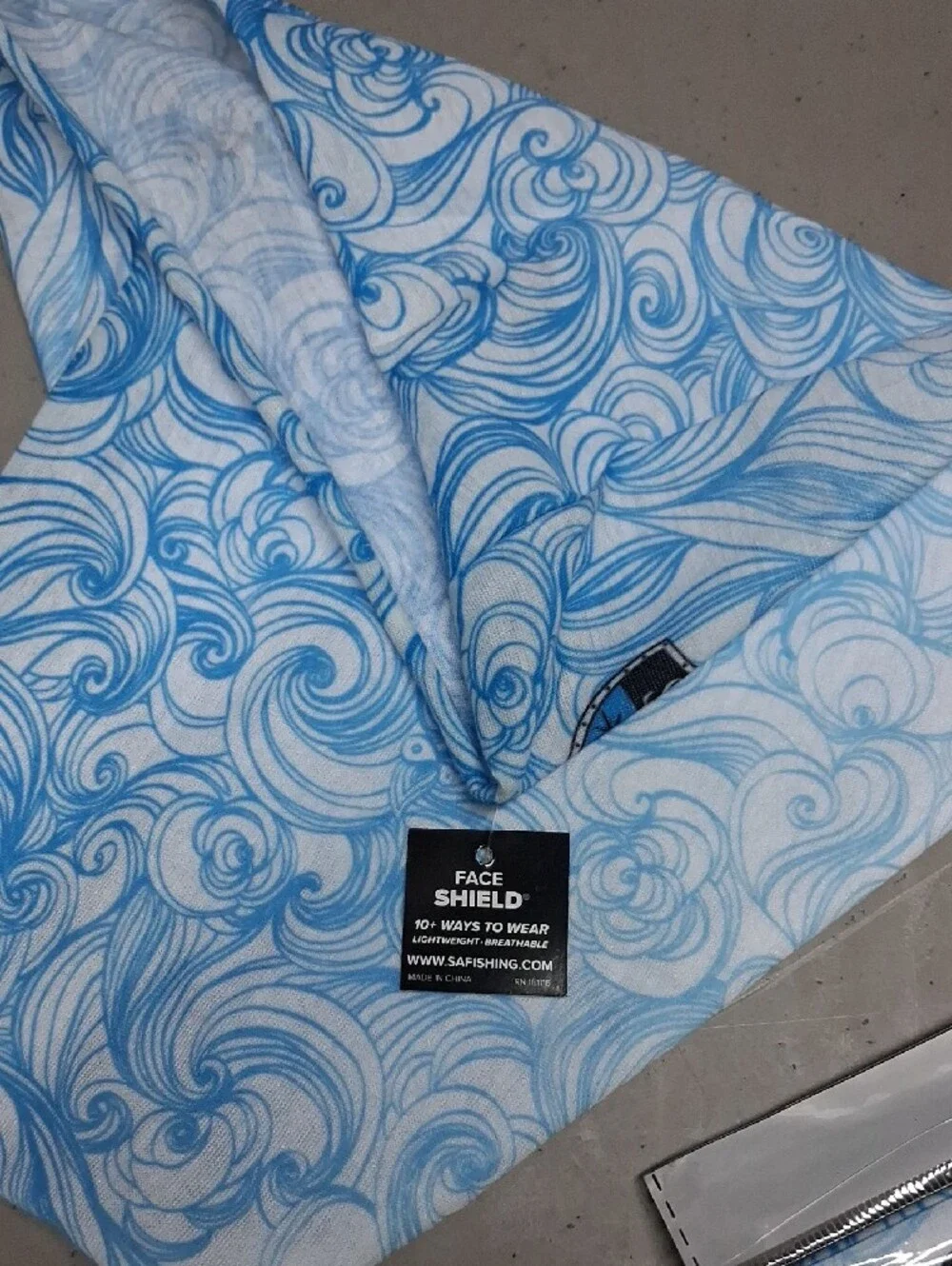 Light Blue Swirl Multifunctional Neck Gaiter